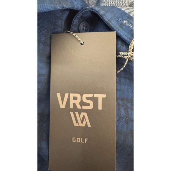 NWT VRST XXL Mens Blue Graphic Polo Golf Shirt Moisture-Wicking & Breathable - Picture 12 of 15